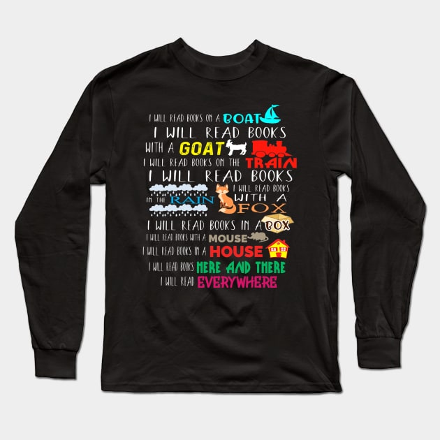 I Will Read Books On A Boat Everywhere Reading Long Sleeve T-Shirt by tabbythesing960